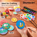 Shuttle Art Acrylic Paint Set, 16 x12ml Tubes Artist Quality Non Toxic Rich Pigments Colors Great for Kids Adults Professional Painting on Canvas Wood Clay Fabric Ceramic Crafts — 7