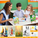 Mimorou 128pcs/64 Pack Mini Canvas with Easel for Painting Wood, 3 x 3 Inch | 32 — 3