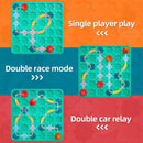 burgkidz STEM Road Build Puzzle: Teal Board, 200+ Chal. w/ 2 Cars — 5