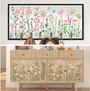 6-Piece Wildflower Stencil for Painting - Large Reusable Floral Design for DIY Furniture Decor | Modular Stencil Kit for Wood, Walls & Home Art | Large Size （14.5" x 11"） — 7