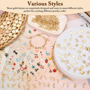Flasoo 416 Pieces Gold Charm Bracelet Making Kit, Including Paperclip Chain Bracelets, Charms, Jump Rings for… — 4