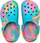Crocs Kids Classic Watercolor Marbled Clog – Rainbow Tie Dye — 2