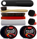 Black Brown Shoe Polish Kit Saddle Soap Mink Oil Boots Shoe Shine | Black Polish *2 — 1