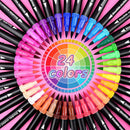 24 Colors Dual Markers Brush Pens, Art Markers Colored Pens for Adult Coloring Books, Brush and Fine Point Dual Tip Artist Colored Marker Set for Drawing Adult Coloring Hand Lettering — 6