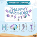 KatchOn Blue Happy Birthday Banner For Mermaid Birthday Decorations 10 Feet | Iridescent Mermaid — 2