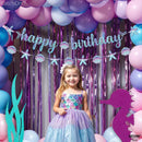 KatchOn Blue Happy Birthday Banner for Mermaid Birthday Decorations | Iridescent Blue — 4
