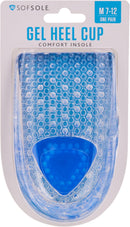 Sof Sole Men's Gel Heel Cup Shoe Insoles, Men's Size 7-12 - Clear, Blue — 1
