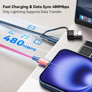 Minlu 6 in 1 Multi Charging Cable, USB A/USB C Charger Cable, 2 Pack 6Ft 3