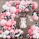 ALL-IN-1 Cow Balloon Arch Kit with BONUS Cows Balloons for Cow Party Decorations - Cowgirl Balloon Arch Kit for Cowgirl Baby Shower Decorations & Cows Birthday Party Decoration | Pink, White, Pastel Pink — 4