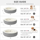 Love's cabin Round Donut Cat and Dog Cushion Bed, 20in Bed for Cats or Small Dogs, Anti-Slip & Water-Resistant Bottom, Super Soft Durable Fabric Pet Beds, Washable Luxury Cat & Dog Bed Gray — 3