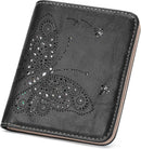 KITEVIUN Small RFID Wallet Women Ultra Thin Slim Womens Wallet Mini Compact Bifold - Black — 1