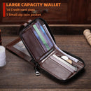 BULLCAPTAIN Genuine Leather Men's Wallet with Zipper T23 (Coffee) — 4