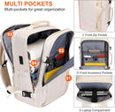 PIJUSHI Laptop Travel Backpack Carry On Flight Approved Fits 16 inch Laptop | Beige — 4