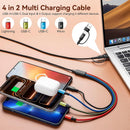 4 in 2 Multi Charging Cable, USB A/C Charging Cords for Multiple Devices 2