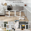 PAWLAND Free Standing Dog Gates for Doorway, Stair, Indoor, Foldable, 24" H