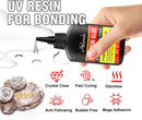 UV Resin Kit with Rechargeable UV Light, 60g Fast Curing UV Resin Glue — 3
