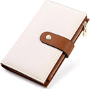 yiijay Women's Wallets RFID Blocking Leather Trifold Clutch Wallet Credit Card Holder Ladies Travel Wallet Purse with Passport/Pen Holder — 1