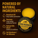 Eagle Heavy-Duty Leather Restorer & Preservative Balm – Neatsfoot Oil & Beeswax Treatment for Dry, Cracked, Oiled & Faded Leather – Revives Boots, Saddles, Furniture, Jackets & Tack (4oz) — 6