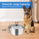 Kactoily 3L/101oz Dog Water Bowl Stainless Steel Slow Water Bowl for Dog — 5