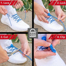 Lock Laces | Elastic No Tie Shoelaces | Black Reflective — 3