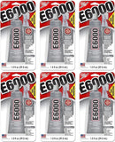 Glue W/Tips E6000 1oz,Clear,2 Pack — 4