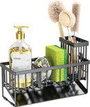 Cisily Sink Caddy Sponge Holder for Kitchen with Brush Holder and Stainless Steel Self Drain Tray, Rustproof Kitchen… — 7