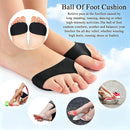 2Pairs Metatarsal Foot Pads with Gel Pad for Women & Men, Ball of Foot Cushion Pads for Pain Relief, Forefoot Pads with Gel Cushioning for Morton's Neuroma,Metatarsalgia (Black+Beige, L) 6