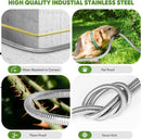 Unywarse Garden Hose 50FT Metal Water Hose with 10 Function Nozzle No-Kink — 3