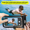 JOTO 2 Pack Waterproof Phone Pouch, Universal IPX8 Dry Bag up to 7" -Black — 3