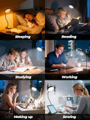 Clip on Light,10 RGB Colors+10 Brightness Small Desk Lamp with Clamp Light — 6