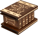 Small Wooden Puzzle Box for Kids, Secret Lock and Key, Carved — 1