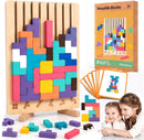 Montessori Wooden Stacking Puzzle Toy, 3D Color Stack Game for Kids Ages 3+ — 1