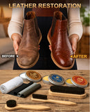 Jevvu Leather Shoe Cleaning Kit with Saddle Soap, Mink Oil & Waterproof Wax — 4