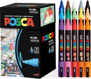 Posca Paint Art Markers, Set of 15 5M Medium Acrylic Markers with Reversible Tips, Artist Recommended Paint Pens for Gifts, Decorations, Fabric, Metal, Windows, Wood and Canvas | Medium Tips | 15 Count (Pack of 1) — 1