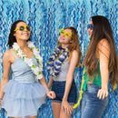 Tinsel Foil Fringe Curtains Wavy Backdrop for Parties Sparkle Metallic Wavy Foil Fringe Backdrop Curtain for Party Decorations Photo Booth Props for Birthday Graduation Wedding | Light Blue | 2 Pack — 5