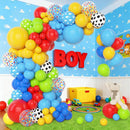 Amandir 153Pcs Blue Red Yellow Balloon Arch Garland Kit Different Sizes — 5
