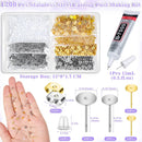 Anezus Jewelry Glue with 600pcs Stainless Steel Earring Posts and Backs - Silver and Gold Posts with Rubber Backs… — 3