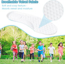 Piriuuo 2 Pairs Kids Memory Foam Insoles, Cropable Kids Insoles Soft Comfortable Shoe Insoles Shock Absorption Insoles Sweat-Absorbent Replacement Insoles for Kids Shoes (2.5-4) — 4
