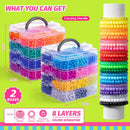 Simetufy 10000PCS Pony Beads Bulk 48 Colors Rave Kandi Bracelet Making Kit — 6