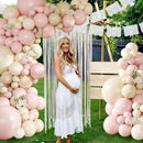 CROSSFINGERS Light Pink Balloon Garland Arch Kit,145pcs Mexicanos Pink Sand White Beige Balloons Arch Different Sizes for Mexican Fiesta Birthday Baby Shower Bridal Weddings Party Decorations — 3