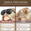ANDWOOD Polarized Aviator Sunglasses for Women Men Tangle Free Pilot Shades | (3pack) Black + Mirror Blue + Mirror Pink — 2