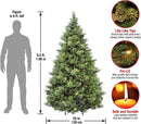 National Tree Company 6.5ft Pre-Lit Carolina Pine Artificial Christmas Tree — 3