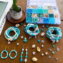 1960Pcs Ocean Beads for Bracelets Making Kit, Blue and White Summer Beach Bead for Jewelry Making, Sea Turtle… — 5