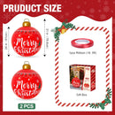2PCS 24 Inch PVC Inflatable Decorations Balls Christmas Ornaments Christmas blow up yard decorations for outdoor indoor decor Inflatable Ornaments Hangable Balls Xmas Gifts — 3