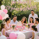 BEISHIDA Dark Pink Pre-Strung Go Shawty It's Your Birthday Banner Decor — 5
