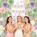 Fairy Lavender Birthday Decorations for Women Girls with Butterfly Stickers | Paste Purple — 6