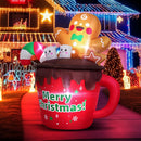 6FT Christmas Inflatables Outdoor Decorations, Gingerbread Christmas Inflatable Hot Cocoa Mug with Built-in LEDs Blow Up Christmas Decoration for Garden Lawn Yard Patio Xmas Inflatable — 2