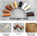 Leather Sewing Kit, Professional Leather Repair Kit with Upholstery Thread, Sewing Awl Hand Sewing Punch Stitching Needles for Craft DIY Tool (C sty) — 3