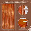 DECOCKRAT 3 Pack Foil Fringe Backdrop - Bronze Shiny Tinsel Curtains for Party Decoration/Photo Booth Props - 3.3x8.2 FT Metallic Foil Backdrop for Birthday, Wedding, Graduation, Christmas. — 2