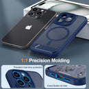 Magnetic Compatible with iPhone 15 Pro Case, [Built-in Kickstand][Full Camera Protection][Compatible with MagSafe][Anti-Fingerprint] Shockproof Phone Case for iPhone 15 Pro 6.1",Blue — 8